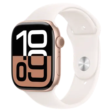 Apple Watch Series 10 màu vàng dây trắng
